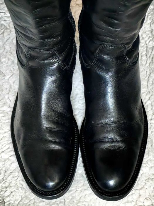 Cizme negre dama piele naturala Geox riding Walk Pleasure