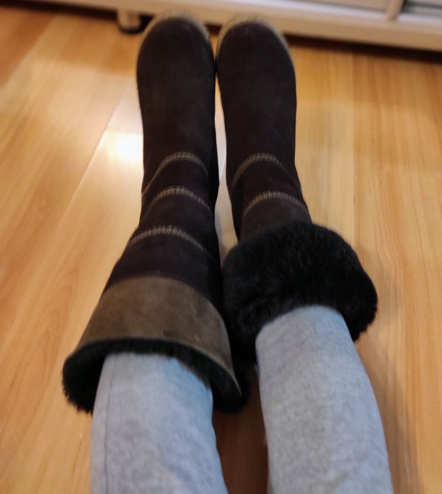 Зимние сапоги  натуральный