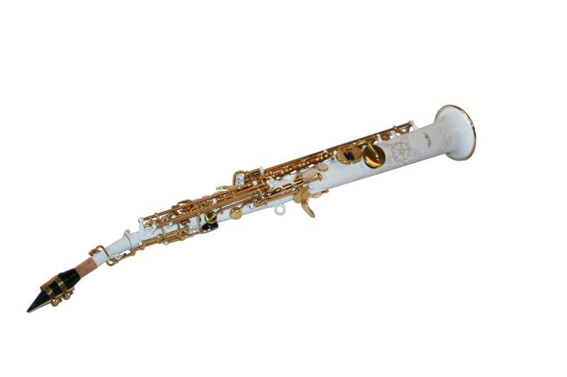 Saxofon Sopran NOU Karl Glaser Saxophone drept Si b ALB+Auriu