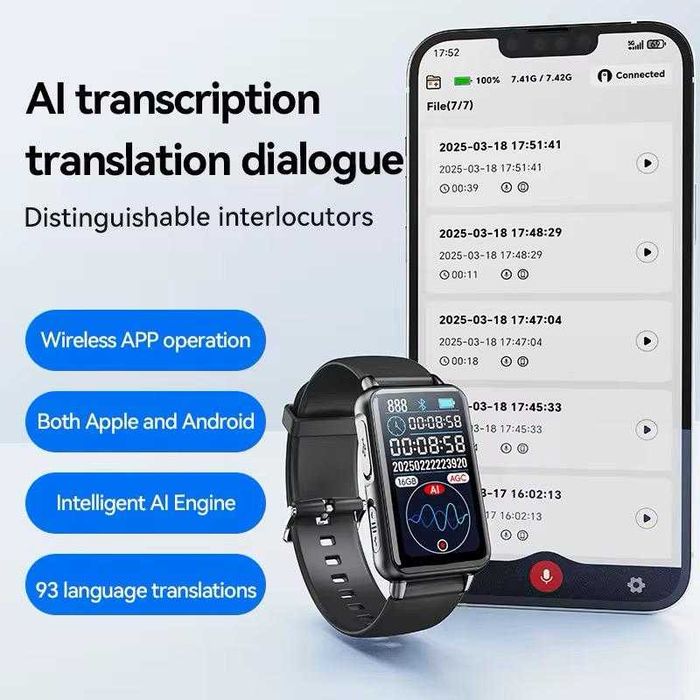 Smart Watch Ceas smart cu traducere din 93 de limbi în timp real