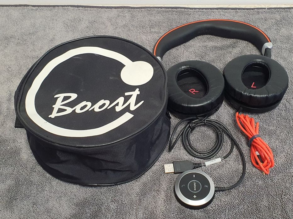 Casti cu microfon Jabra EVOLVE 80 MS Stereo, ANC, telecomanda pe fir