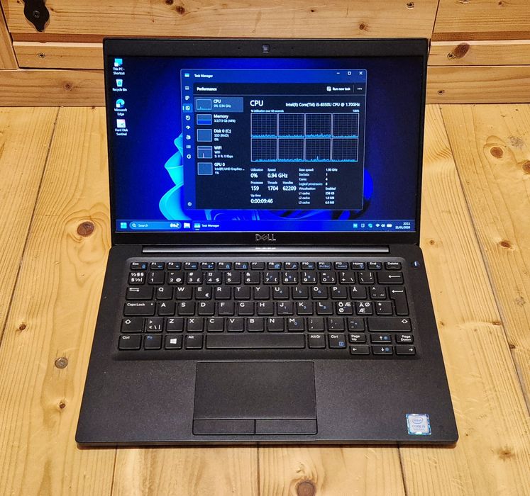 Ultrabook Dell i5 8350U 3.6GHz 8CPUs 8GB RAM NVMe 120GB