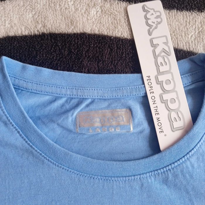 НАМАЛЕНА! НОВА С ЕТИКЕТ KAPPA L оригинална тениска Капа Light Sky Blue T-Shirt