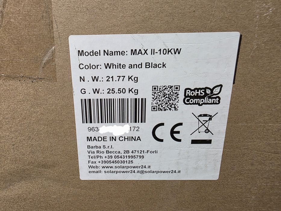 Хибриден инвертор Voltronic Axpert Max II 10kW