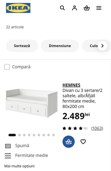 Vând canapea, pat de o persoană, pat dublu şi depozitare într-o singură piesă de mobilier!