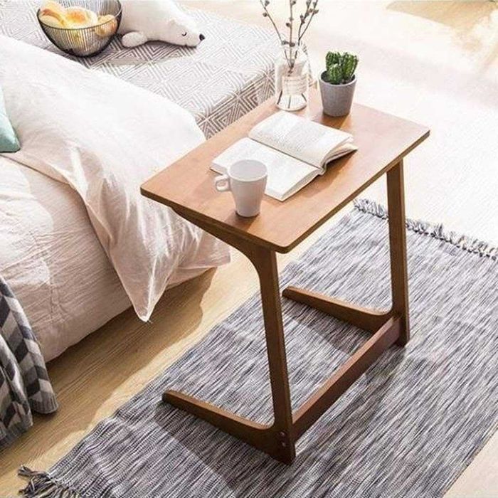 Маса бамбук диван,  Z-образно, бюро за лаптоп, нощно шкафче 112