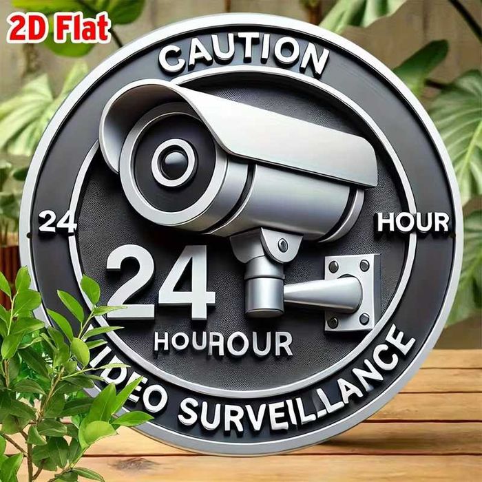 Semn de Avertizare pentru Cameră de Securitate