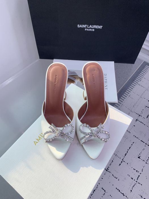 Pantofi Amina Muaddi piele naturala pe comanda