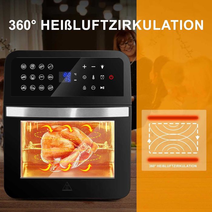 Фритюрник с горещ въздух Фурна Air fryer ЕЪР ФРАЙЪР Ultratec 12 литра