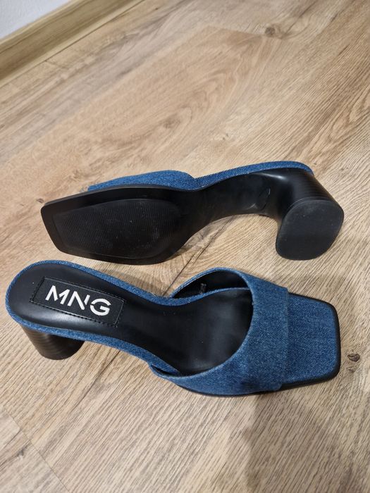 Papuci denim Mango
