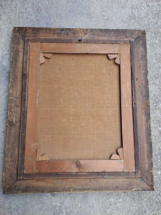 tablou vechi pictura pe panza 89/77 cm semnat