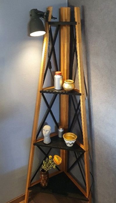 Уникална дървена етажерка с естествени клони, шкаф, рафтове