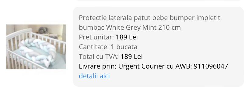 Protectie impletitura patut copil