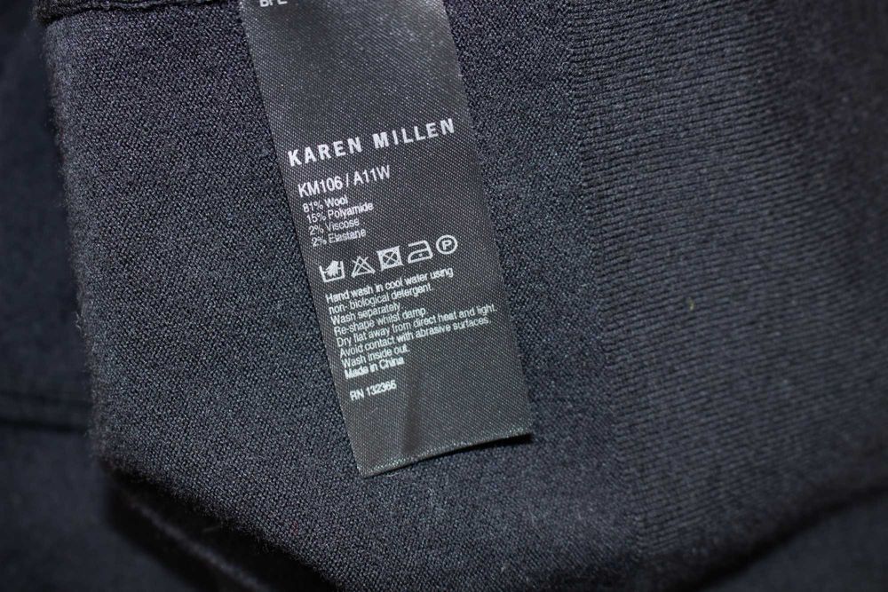 Karen Millen дамска рокля черна 81% вълна с колан р-р 3 М