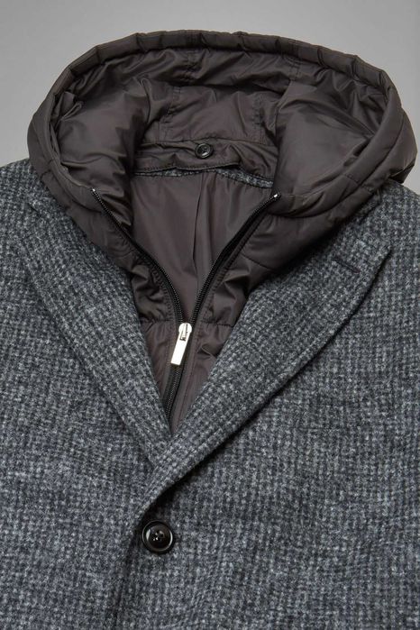 Boggi Milano Jersey Coat With Bib And Hood ОРИГИНАЛ мъжко палто - S/M