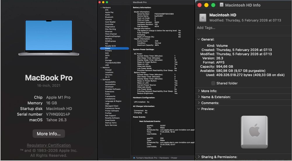 MacBook Pro M1 16" 16GB 1 TB