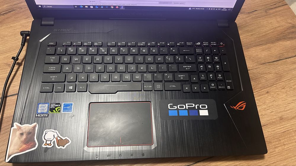 Laptop gaming ASUS ROG GL753VD i7 / 24GB RAM / SSD 256GB / GTX 1050