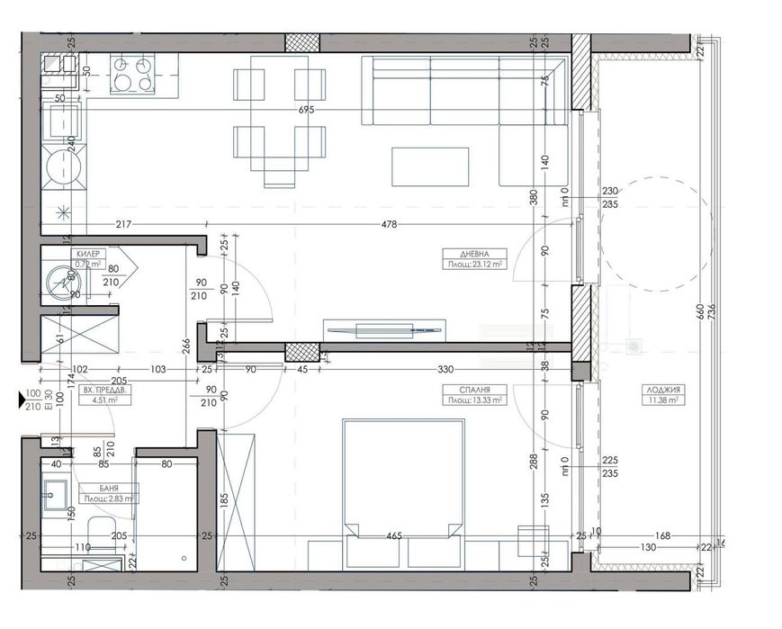 Продава се Двустаен апартамент в Варна, Операта - 76 кв.м за 1487 €/кв.м - Снимка #1