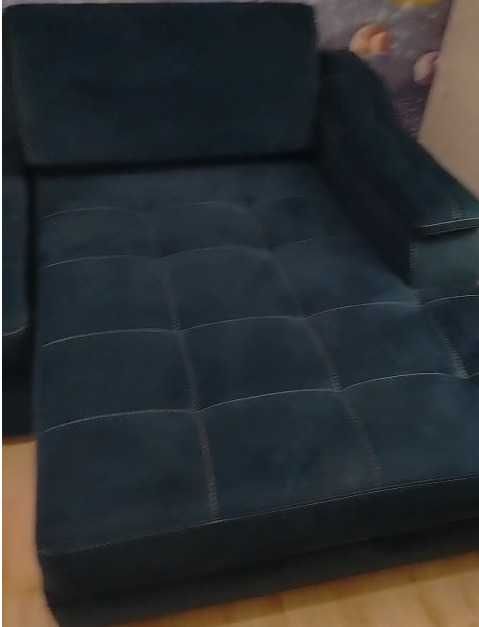 Диван угловой синий