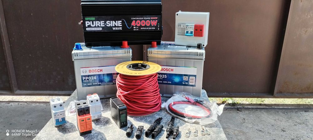 Инвертор 4000 W пълна синусоида+акумулатор и мн. други ТОП предложения