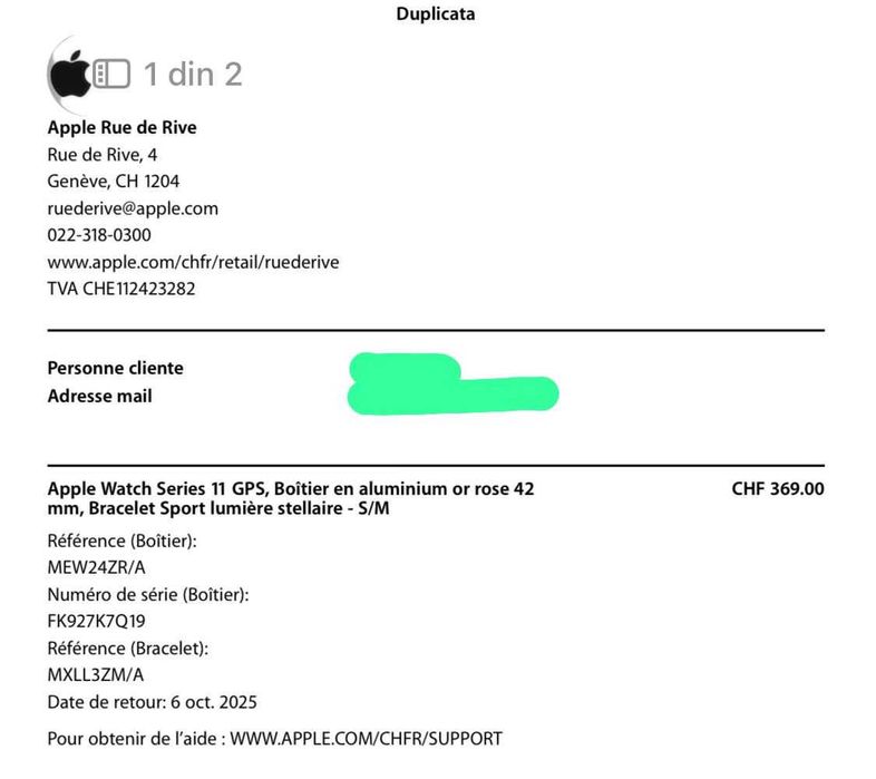 Apple Watch Series 11 42mm GPS, Rose Gold, ca nou. Original.