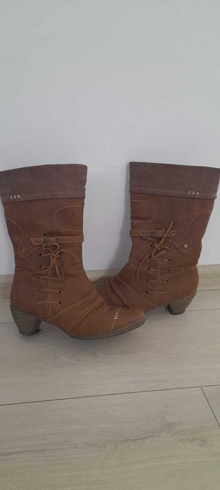 Cizme lungi imblanite maro 38