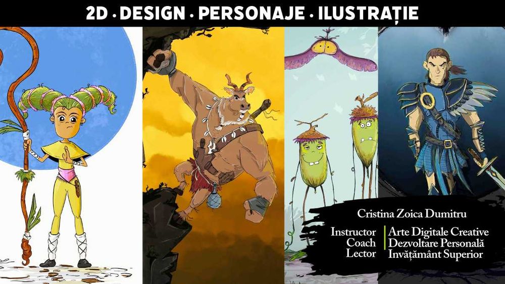 Cursuri Arta Digitala Creativa | Desen, Animație, Modelare, 2D si 3D | Online Personalizat