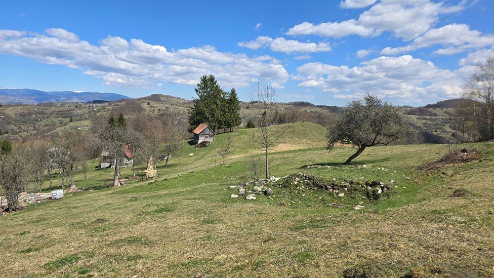 Teren la munte intravilan cu casa batraneasca sub pretul zonei, in Apuseni la granita judetelor Alba, Hunedoara, Bihor