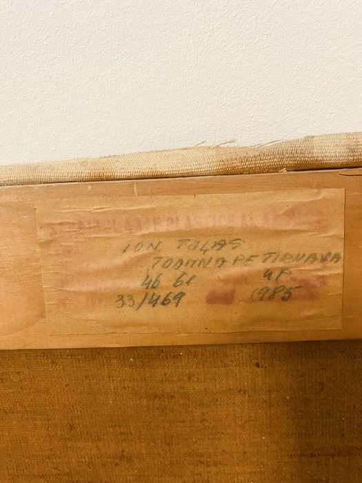 Tablou pictat pe panza ,de Ion Tolas ( Toamna Pe Tarnave ), an 1985