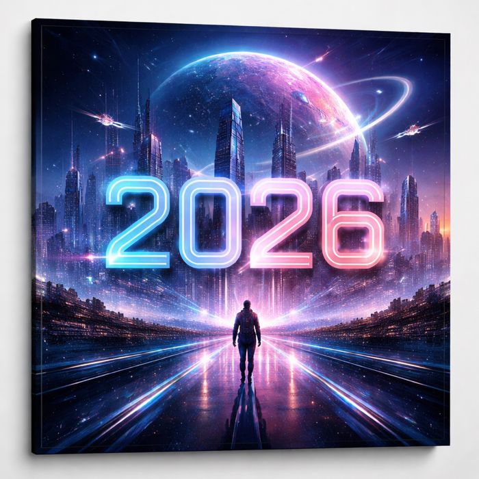 Картина «2026» на холсте с подрамником