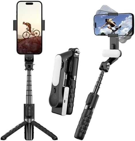 Нов гимбал Селфи стик статив с 1-осов стабилизатор за TikTok и YouTube