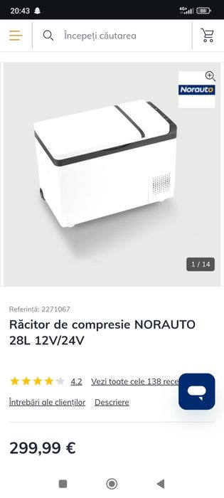 Frigider/Răcitor Norauto 12/24 V