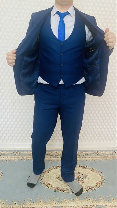 Костюм, брюки, жакет, галстук