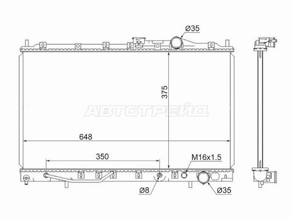 Радиатор Mitsubishi Galant