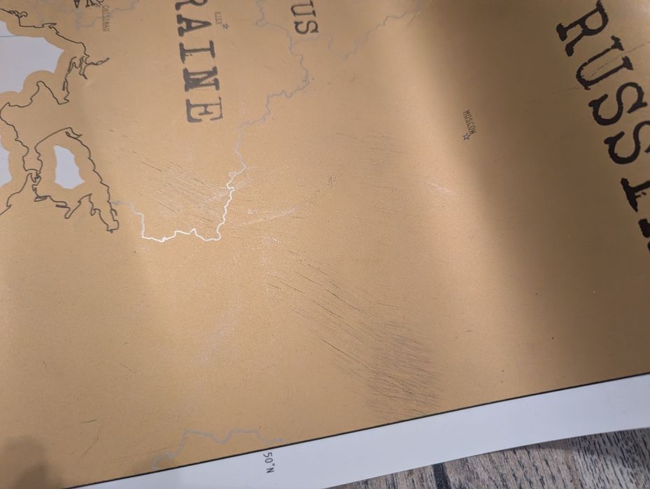 Скреч карта на Европа