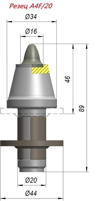 Зуб для дорожной фрезы