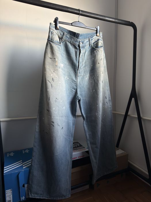 Acne Stufios Baggy Paint Splash Jeans