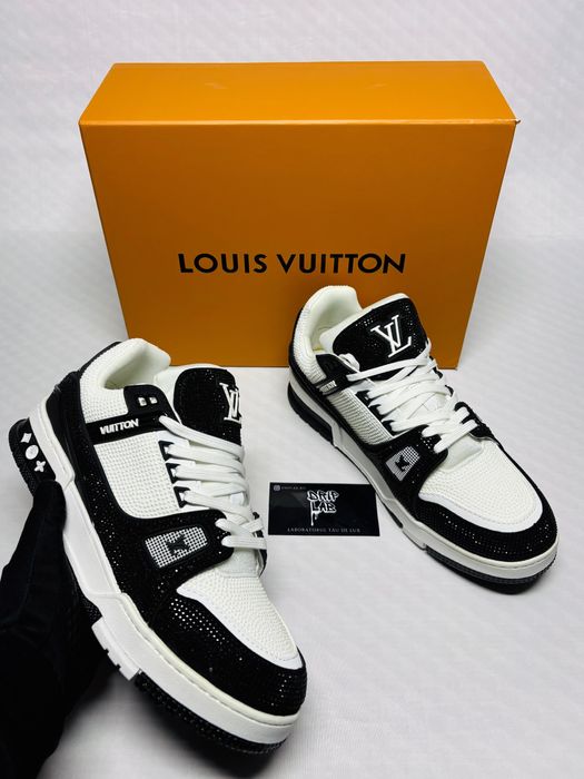 Louis vuitton trainer cristal alb negru