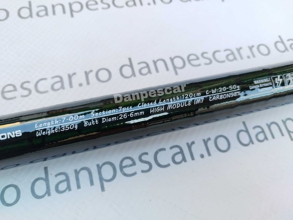 Lanseta bolognese carbon ROBINHAN Bolo 7m A: 20-50g pescuit la plută