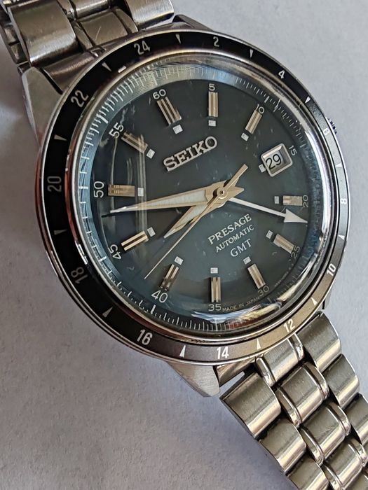 Ceas Seiko Presage Automatic GMT, Green 41 mm