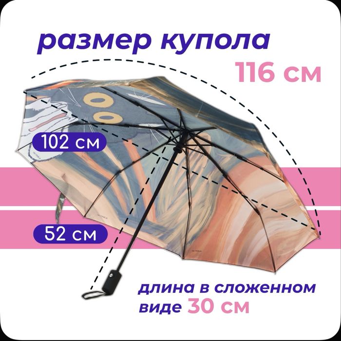 Зонт автомат сатин