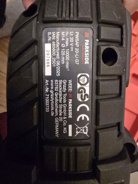 Vând polidisc / polizor unghiular parkside de 20v profesional