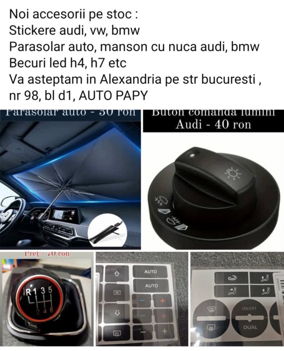 Accesorii auto : stickere, manson etc