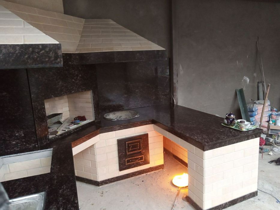 Строем печи, летние кухни, барбекю, камин