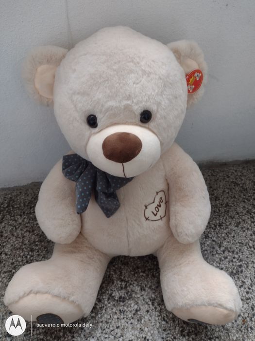 Плюшено мече ГОЛЯМО С ЕТИКЕТ