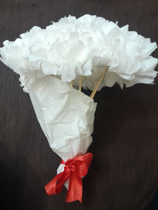 Пионы из салфеток