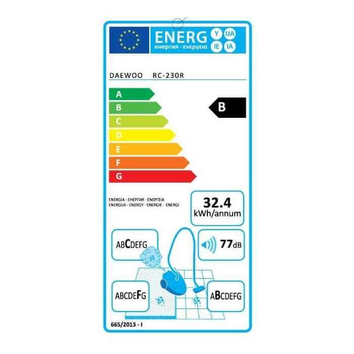 Aspirator cu sac Daewoo RC-230 R ECO, 3 L, 800 W