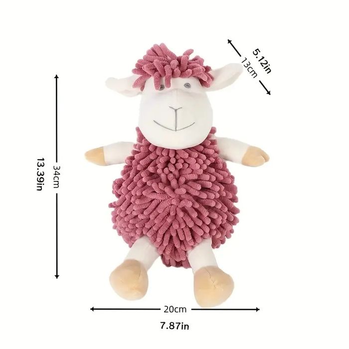 2в1 Плюшена играчка Овца – Мека Кърпа за Ръце и Играчка