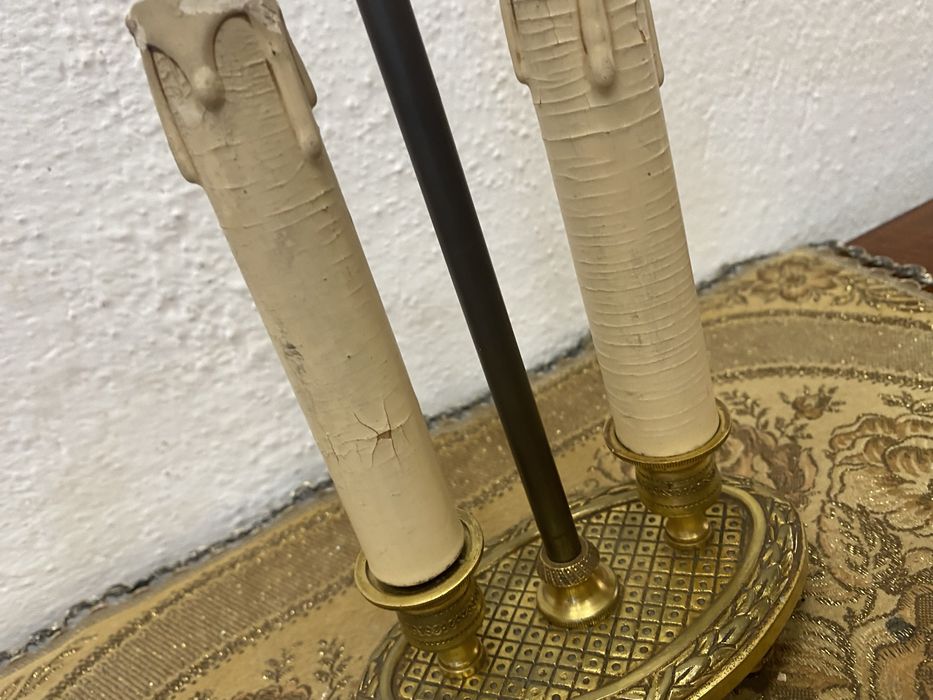 Стара френска лампа от масивен месинг