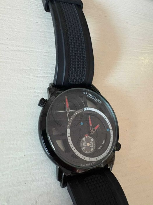 Stuhrling Ceas negru Eclipse Horizon